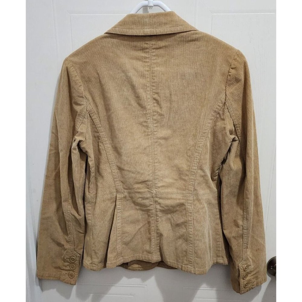 St. John's Bay Womens Corduroy 3-Button Blazer Jacket Pocket Cotton Stretch Sz S - Picture 11 of 11